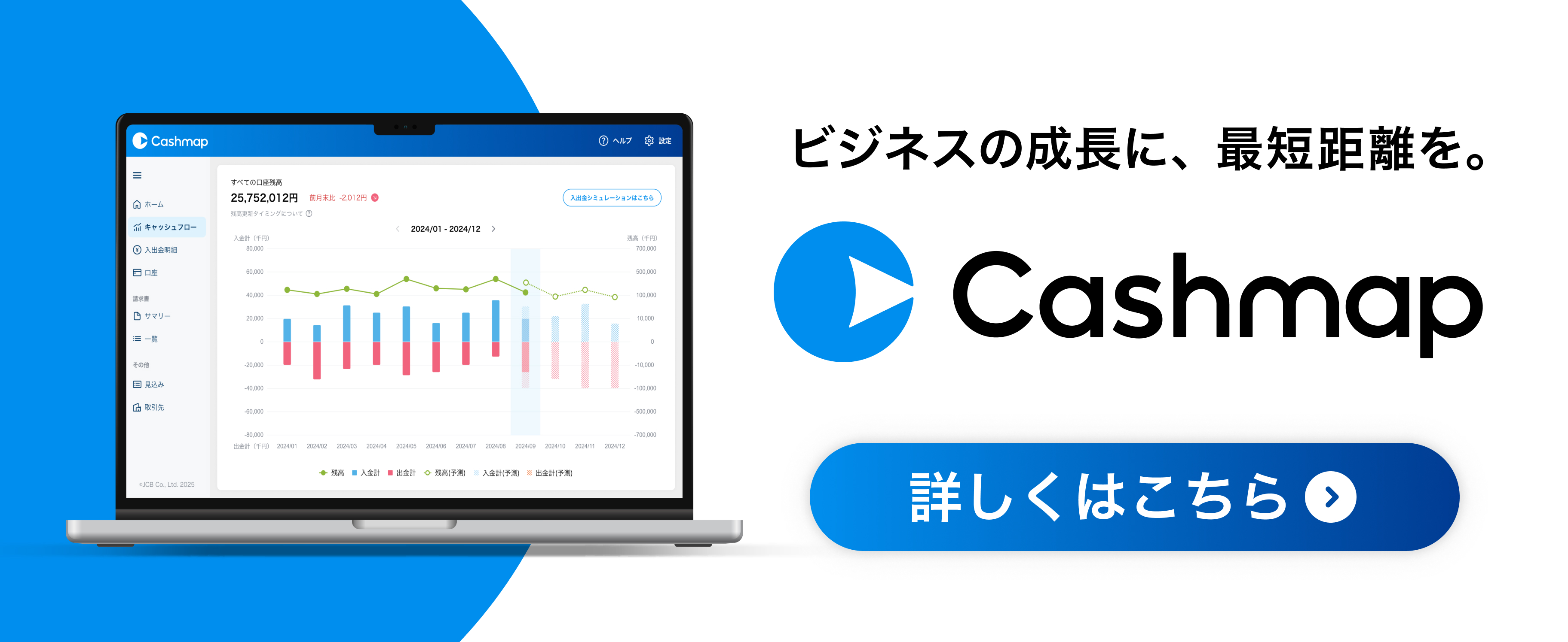 ビジネスの成長に、最短距離を。Cashmap 詳しくはこちら