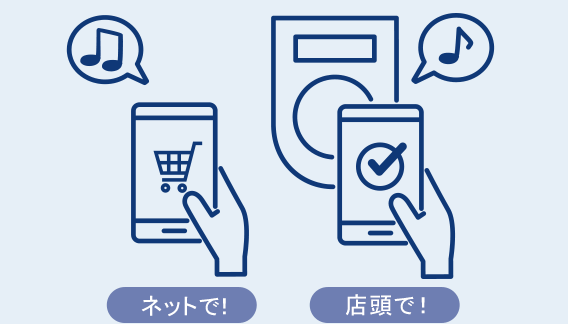 ネットで！店頭で！